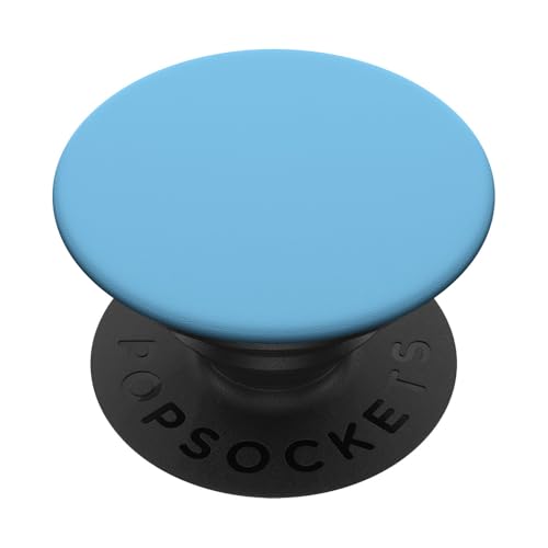 Einfarbig Blaue Farbe In Blue Ganz Muster Hell Baby Babyblau PopSockets PopGrip: Ausziehbarer Sockel und Griff für Handys/Tablets mit Tauschbarem Top von Jungs & Mädchen Fingerhalter cool schön am Handy