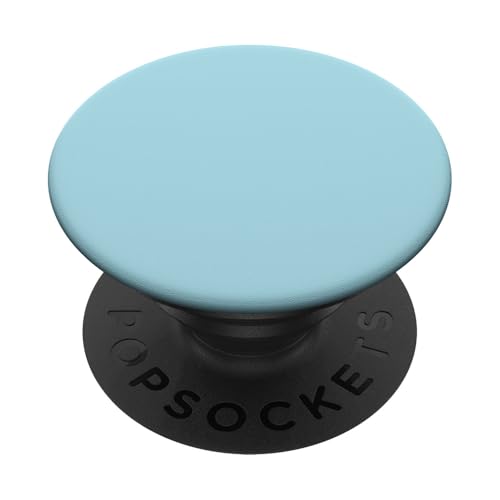 Einfarbig Blaue Farbe In Blue Ganz Muster Hell Baby Babyblau PopSockets PopGrip: Ausziehbarer Sockel und Griff für Handys/Tablets mit Tauschbarem Top von Jungs & Mädchen Fingerhalter cool schön am Handy