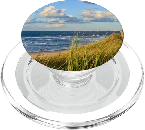 Anker Anchor Meer Küste Ostsee Nordsee Moin Schiff Wolken PopSockets PopGrip: Ausziehbarer Sockel und Griff für Handys/Tablets mit Tauschbarem Top PopSockets PopGrip für MagSafe von Jungs & Mädchen Fingerhalter schön cool am Handy