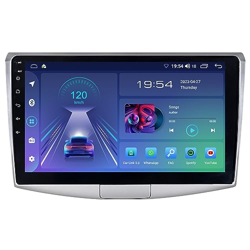 JHUNHUA Android 11 2GB+32GB 9 Zoll Autoradio für VW Passat B7 Passat B7 2010-2015 mit Silber Blende, Unterstützt Wireless Carplay Android Auto Radio Navigation GPS Bluetooth 5.1 WiFi USB von Junhua