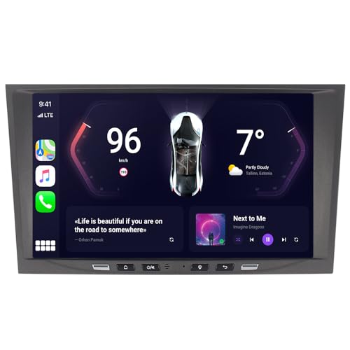 JUNHUA 8" Grau Android 12 Autoradio mit 2+32GB Navi für Opel Corsa c d h Vectra Astra Zafira Meriva Vivaro Twintop Signum, 1280 * 800 Wireless Carplay Android Auto WiFi Bluetooth GPS von Junhua