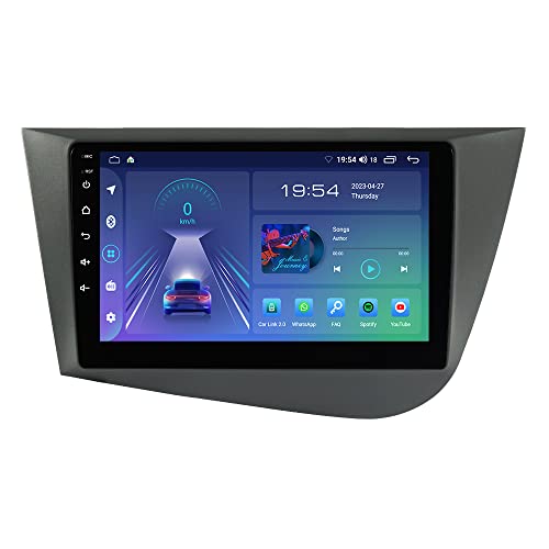 JUNHUA 9" Android 12 2GB+32GB Autoradio Navi für SEAT Leon MK2 2005-2012, mit 1280 * 800, Unterstützt Wireless Carplay Android Auto GPS Bluetooth DSP FM Radio RDS WiFi Car Multimedia von Junhua
