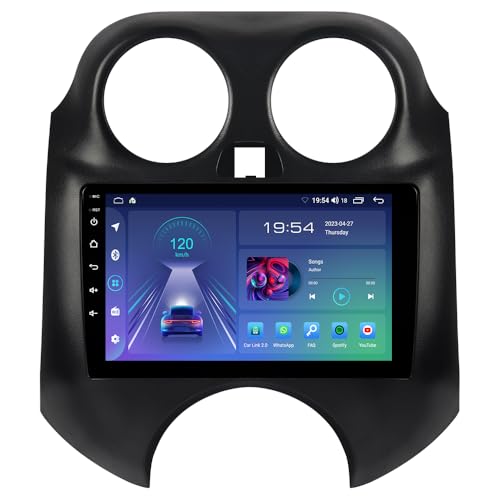 JUNHUA 9" Android 12 2GB+32GB Autoradio für Nissan MICRA MK4 K13 BJ 2010 bis 2016, unterstützt Wireless Carplay Android Auto navi Radio GPS Bluetooth USB RDS (Model 2) von Junhua