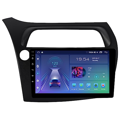 JUNHUA 9" Android 12 2GB+32GB Wireless Carplay Android Auto Autoradio Navigation für Honda Civic VIII 2006-2011 Hatchback, Unterstützt 1280x800 Display Bluetooth USB WiFi FM Radio RDS von Junhua