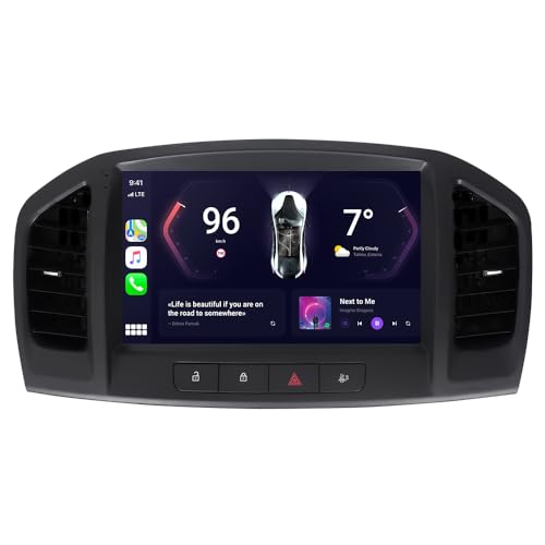 JUNHUA 9" Android 12 2GB+32GB Wireless Carplay Android Auto Autoradio fürOpel Vauxhall Insignia 2008-2012, 2 Din GPS Navi Bluetooth WiFi von Junhua