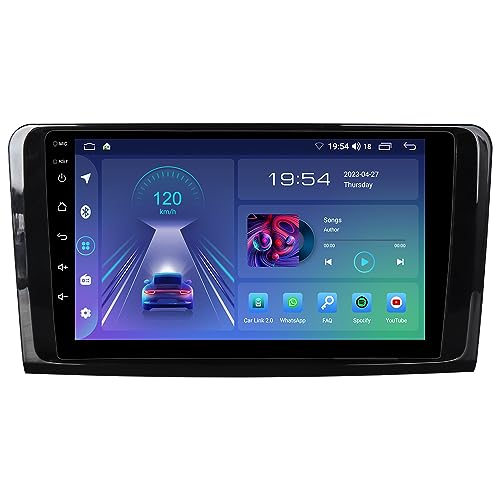 JUNHUA 9" Android 12 Autoradio Navi für Mercedes-Benz M-Class ML-Class W164 (2005–2011), 2G+32GB, 1280x800 Radio mit Bluetooth I DSP I GPS; Wireless Carplay und Android Auto von Junhua