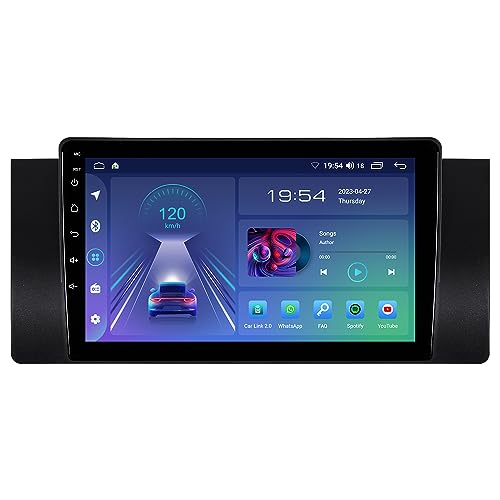 JUNHUA 9" Android 12 Wireless Carplay Android Auto 1280 * 800 2GB+32GB GPS Autoradio Navigation Bluetooth für für BMW 5er E39 X5 E53 530 520 525 von Junhua