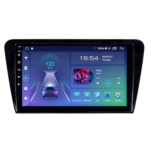 JUNHUA 9" Android 13 2GB+32GB Autoradio Navigation für Skoda Octavia II 2004-2012; Skoda Yeti 2009-2014, 1280x800 Wireless Carplay Android Auto, Unterstützt Bluetooth 5.1 USB (Radio für Skoda Octavia) von Junhua