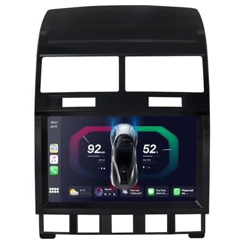 JUNHUA 9" Android 13 Autoradio 2GB+32GB Navi Ersaz für VW Touareg MK1 7L 2002-2009, Unterstüzt Wireless Carplay Android Auto WiFi Bluetooth GPS DSP FM Radio von Junhua