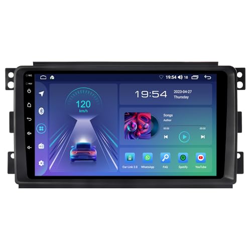 JUNHUA 9" Android Autoradio Navi für SMART FORTWO II 451 2007-2010, 2+32GB Radio mit Wireless Carplay und Android Auto Bluetooth DSP USB von Junhua