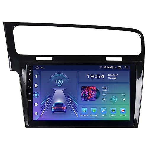 JUNHUA Android 12 Autoradio GPS Navigation für VW Golf 7 VII MK7,mit 2GB RAM+32GB ROM, 10.1" Display, 1280x800, Unterstützt Wireless Carplay Android Auto WiFi Bluetooth 5.1 von Junhua