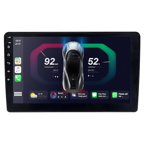 JUNHUA Android 13 2+32GB 10.1" Wireless Carplay Android Auto Autoradio Navigation GPS für 1 Din Ford Transit Custom 2018-2023, Bluetooth 5.1 WiFi USB von Junhua