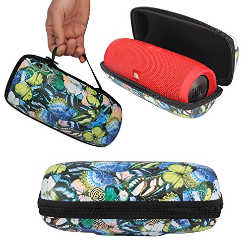 Junsi Portable Travel Case Cover Bag Box Holder Pouch Fall Abdeckung Hülle for JBL Charge 3 III Bluetooth Speaker（Butterfly pattern) von Junsi