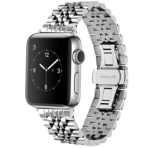 Juntan Armband Compatible for Apple Watch 38mm 40mm for iWatch Series 6 SE Series 5 4 3 2 1 Flexibles Sportuhrenarmband Ersatz Uhrarmband Silber Juntan Armband Compatible for Apple Watch 38mm 40mm for iWatch Series 6 SE Series 5 4 3 2 1 Flexibles Sportuhrenarmband Ersatz Uhrarmband Silber von Juntan