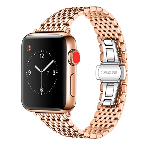 Juntan Compatible for Apple Watch 38mm 40mm 41m Uhrarmband Flexibel Ersatzgurt Frauen Männer Compatible for iWatch Series 9 8 7 6 SE 5 4 3 2 1 Sport Roségold Juntan Compatible for Apple Watch 38mm 40mm 41m Uhrarmband Flexibel Ersatzgurt Frauen Männer Compatible for iWatch Series 9 8 7 6 SE 5 4 3 2 1 Sport Roségold von Juntan