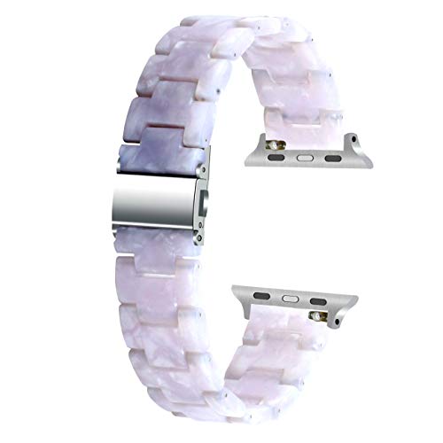 Juntan Compatible für Apple Watch 42mm 44mm 45mm 49mm Uhrenarmband Light Harz Schillerndes Weiß Armband Schnelle Veröffentlichung Ersatz Armbänder für iWatch SE Serie 8 7 6 5 4 3 2 1 Juntan Compatible für Apple Watch 42mm 44mm 45mm 49mm Uhrenarmband Light Harz Schillerndes Weiß Armband Schnelle Veröffentlichung Ersatz Armbänder für iWatch SE Serie 8 7 6 5 4 3 2 1 von Juntan