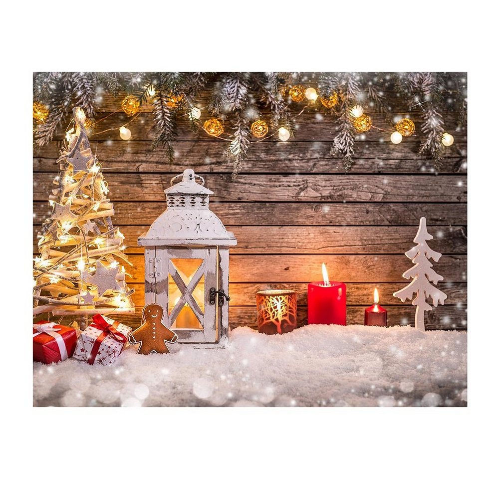 Juoungle Hintergrundtuch Hintergrund Weihnachten, Kamin Strumpf, Weihnachtsbaum Hintergründe von Juoungle