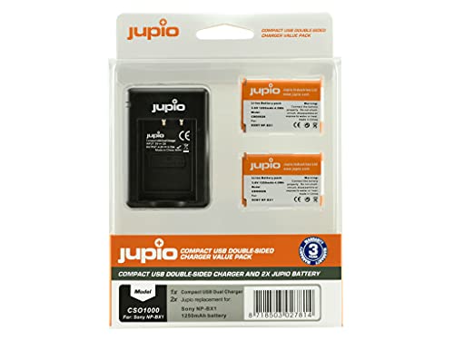Jupio CSO1000 Akku-Ladegerät für Digitalkamera, USB, Lithium-Ionen (Li-Ion), Schwarz, 5 V, 4,2 V von Jupio