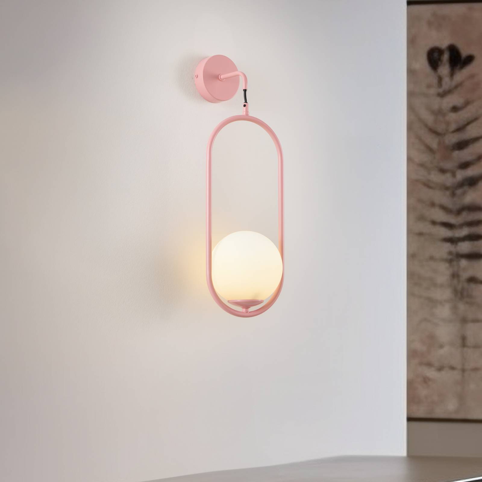 Wandleuchte Samba, einflammig, pink/weiß Wandleuchte Samba, einflammig, pink/weiß von Jupiter