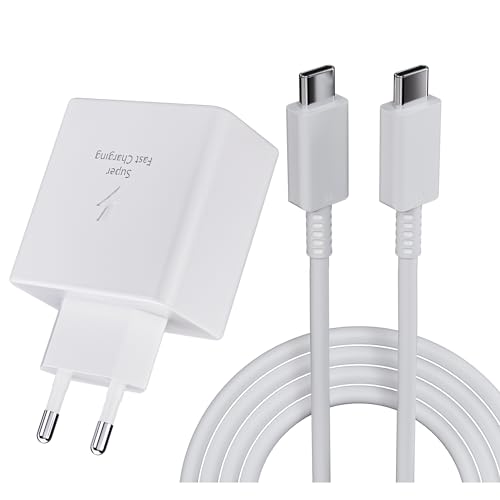 45W USB C Ladegerät Schnellladegerät für Samsung Galaxy S24, S24+, S23+, S23 S24 Ultra, S22+, S22 S21 FE, Note10+ 5G, Galaxy Tab S9, S9+, S8+, S7 S8 S9 Ultra, mit 100W 5A Typ-C Ladekabel 2M von JupptElectronics