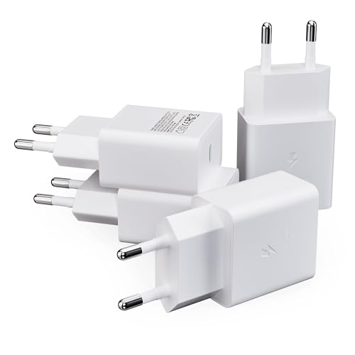 4er Pack USB C Ladegerät Stecker, Schnellladegerät Typ C Handy Netzteil Adapter Ladeadapter für Samsung Galaxy A54 A53 A34 A33 A14 A13 5g M54 M53 M34 M33 M14 A70 A51 M52 M51 S8 S9 S10 S20 S21 Plus von JupptElectronics