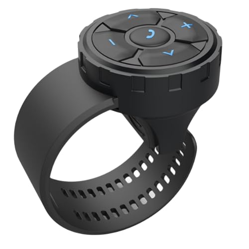 Juqoyue Motorradhelm Ohrhörer Bluetooth-Fernbedienung Motorradlenker-Mediencontroller Elektrofahrrad-Steuerung von Juqoyue