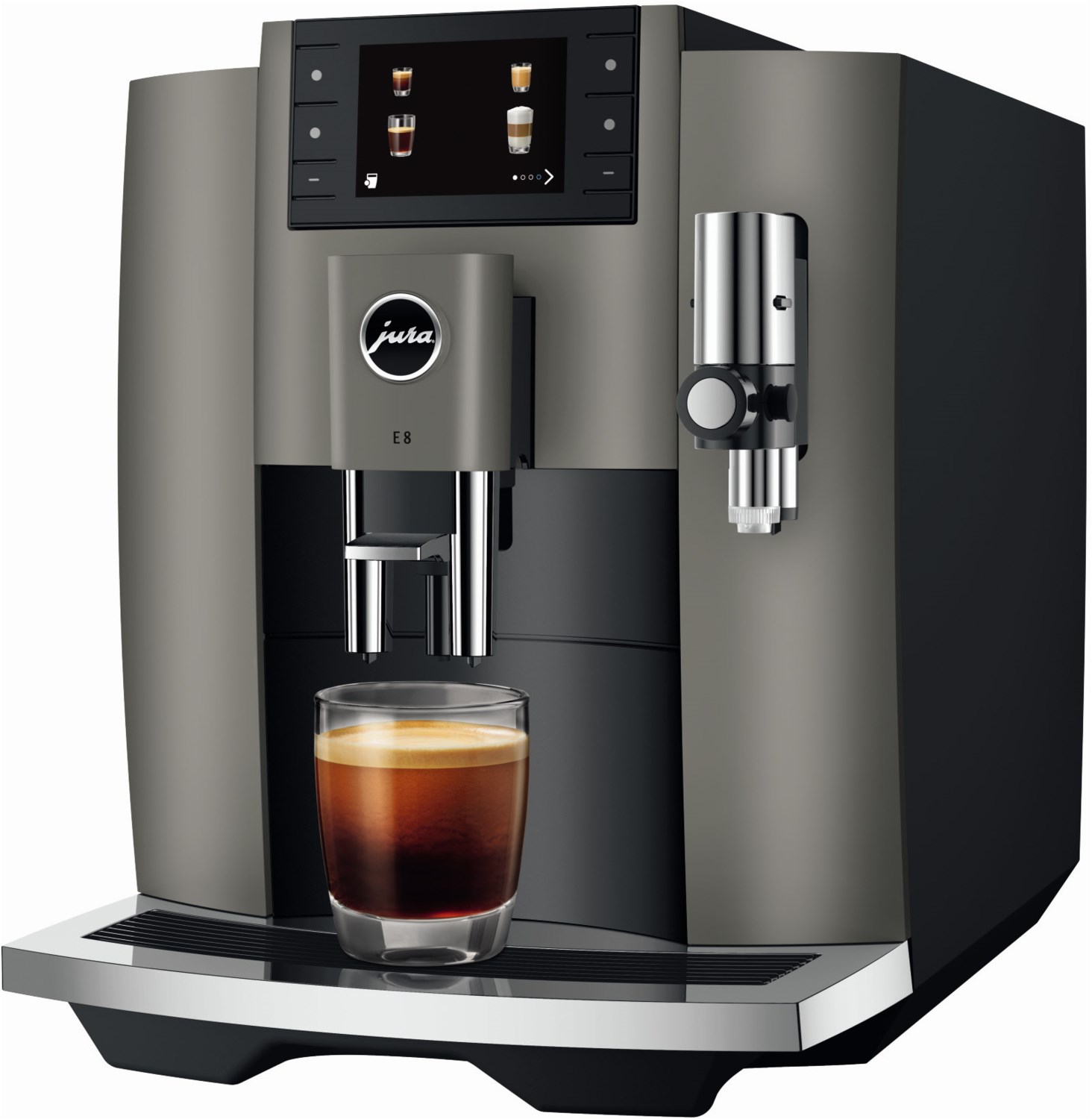 E8 Kaffee-Vollautomat Dark Inox (EC) von Jura