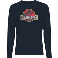 Jurassic Park Logo Men's Long Sleeve T-Shirt - Navy - L von Jurassic Park Gold Range