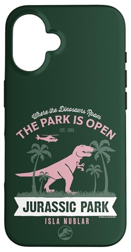 Hülle für iPhone 16 Jurassic Park T-Rex Where The Dinosaurs Roam Touristy Retro von Jurassic Park