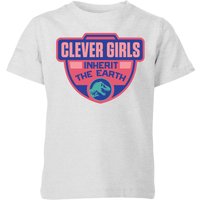 Jurassic Park Clever Girls Inherit The Earth Kids' T-Shirt - Grey - 3-4 Jahre von Jurassic Park