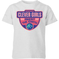 Jurassic Park Clever Girls Inherit The Earth Kids' T-Shirt - Grey - 7-8 Jahre von Jurassic Park