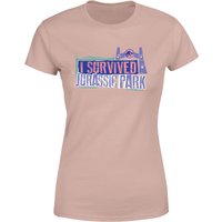 Jurassic Park I Survived Jurassic Park Women's T-Shirt - Dusty Pink - XL von Jurassic Park