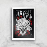 Jurassic Park Isla Nublar 93 Giclee Art Print - A2 - White Frame von Jurassic Park