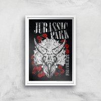 Jurassic Park Isla Nublar 93 Giclee Art Print - A3 - White Frame von Jurassic Park