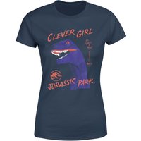 Jurassic Park Life Finds A Way Raptor Women's T-Shirt - Dunkelblau - M von Jurassic Park