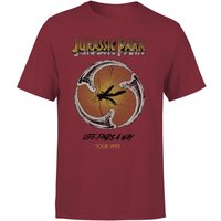 Jurassic Park Life Finds A Way Tour Unisex T-Shirt - Burgunder - S von Jurassic Park