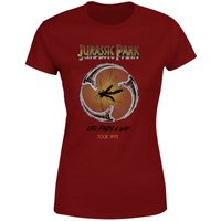 Jurassic Park Life Finds A Way Tour Women's T-Shirt - Burgunder - S von Jurassic Park