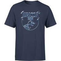 Jurassic Park Logo Metal Men's T-Shirt - Dunkelblau - L von Jurassic Park