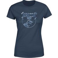 Jurassic Park Logo Metal Women's T-Shirt - Dunkelblau - M von Jurassic Park