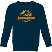 Jurassic Park Logo Tropical Kids' Sweatshirt - Navy - 7-8 Jahre von Jurassic Park