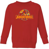 Jurassic Park Logo Tropical Kids' Sweatshirt - Red - 5-6 Jahre von Jurassic Park