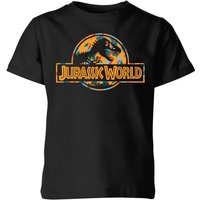 Jurassic Park Logo Tropical Kids' T-Shirt - Black - 7-8 Jahre von Jurassic Park