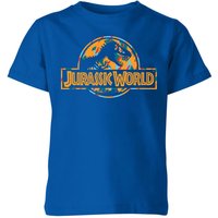 Jurassic Park Logo Tropical Kids' T-Shirt - Blue - 9-10 Jahre von Original Hero