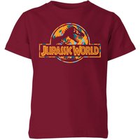 Jurassic Park Logo Tropical Kids' T-Shirt - Burgundy - 3-4 Jahre von Jurassic Park