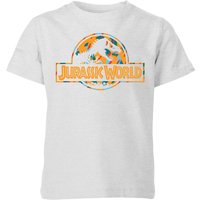 Jurassic Park Logo Tropical Kids' T-Shirt - Grey - 3-4 Jahre von Jurassic Park