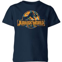 Jurassic Park Logo Tropical Kids' T-Shirt - Navy - 5-6 Jahre von Jurassic Park