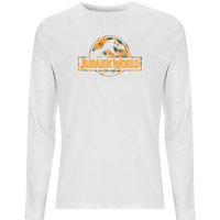 Jurassic Park Logo Tropical Men's Long Sleeve T-Shirt - White - M von Jurassic Park