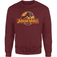 Jurassic Park Logo Tropical Sweatshirt - Burgundy - L von Jurassic Park