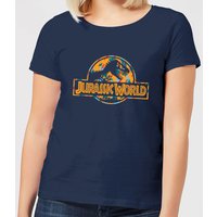 Jurassic Park Logo Tropical Women's T-Shirt - Navy - XL von Jurassic Park