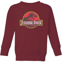 Jurassic Park Logo Vintage Kids' Sweatshirt - Burgundy - 5-6 Jahre von Jurassic Park